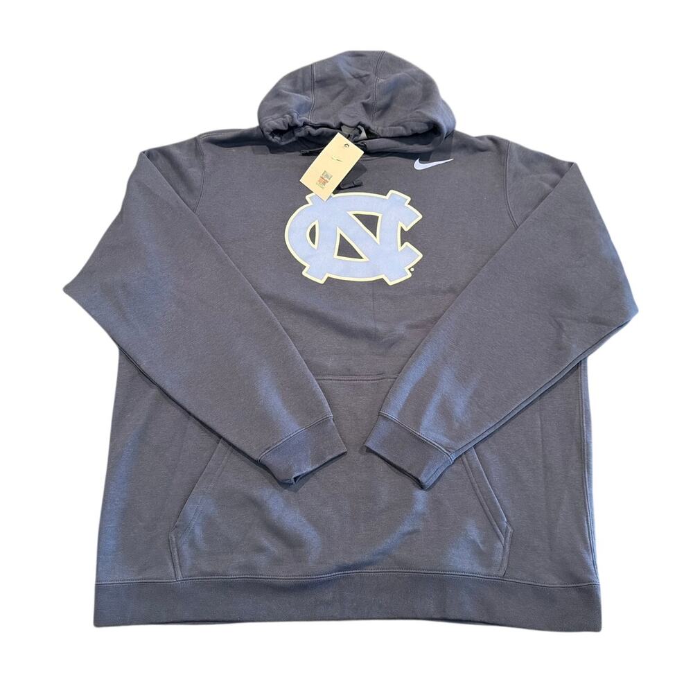 NWT Nike UNC Tar Heels Club Fleece Pullover Hoodie, Men’s XXL, Navy